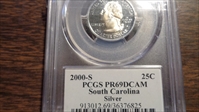 2000-S 25C South Carolina Silver PR69DCAM