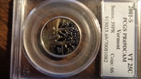2001-S 25C Vermont PR69DCAM