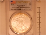 2016 $1 Silver Eagle Silver Eagle - 30th Anniversary First Strike MS70