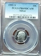 1992-S 10C Silver PR69DCAM