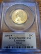2002-S 25C Louisiana Silver PR69DCAM