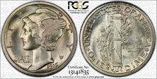 1916-S 10C Mercury MS67FB