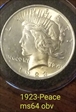 1923 $1 Peace MS-64
