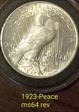 1923 $1 Peace MS-64