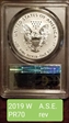 2019-W $1 Silver Eagle Enhanced Rev PR Pride of Two Nations, U.S. Set First Strike PR70