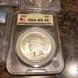 1922 $1 ms66