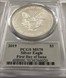 2019 $1 Silver Eagle First Day of Issue Cleveland Arrows MS70