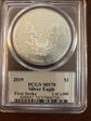 2019 $1 Silver Eagle First Strike Cleveland Sun/Eagle 1 of 1000 MS70