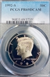 1992-S 50C PR69DCAM
