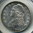1834 50C Small Date, Small Letters AU58