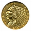 1908 $5 Indian AU58