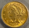 1906-D $5 MS62
