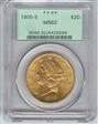 1905-S $20 MS62