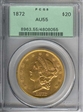 1872 $20 AU55