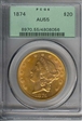 1874 $20 AU55
