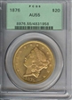 1876 $20 AU55