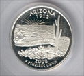 2008-S 25C Arizona Silver PR70DCAM