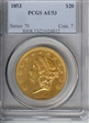1853 $20 AU53