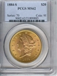 1884-S $20 MS62