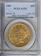 1861 $20 AU53