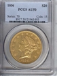 1856 $20 AU50