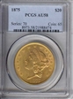1875 $20 AU58