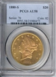 1880-S $20 AU58
