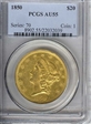 1850 $20 AU55