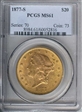 1877-S $20 MS61
