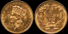 1886 $3 MS64