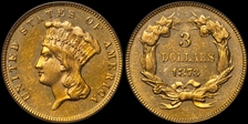 1873 $3 Closed 3 MS64