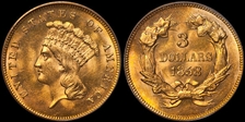 1858 $3 MS63