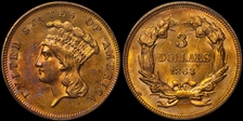 1863 $3 MS62