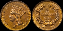 1871 $3 MS63