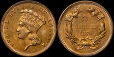 1870 $3 MS63