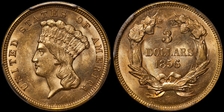 1856 $3 MS64