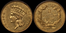 1854-O $3 AU58