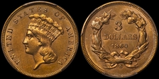 1860-S $3 MS62