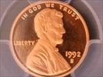 1992-S 1C PR69DCAM
