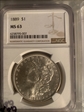 1889 $1 morgan dollar MS 63 