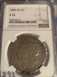 1893-CC $1 morgan dollar F12
