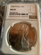 1990 $1 silver eagle MS69
