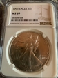 1991 $1 silver eagle MS69
