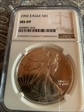 1992 $1 silver eagle MS69