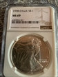 1998 $1 silver eagle MS69