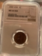 1909 VDB 1c Lincoln cent MS64 RD