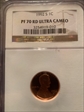 1992-S 1c lincoln cent PF70 UCAMEO