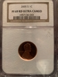 2005-S 1c lincoln cent PF69 UCAMEO