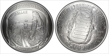 2019-P $1 Apollo 11 50th Anniversary First Strike Earth Rising AMF MS70