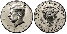 2019-S 50C Kennedy Enhanced Rev PR Set First Day of Issue - Half Dollar Set AMF PR70